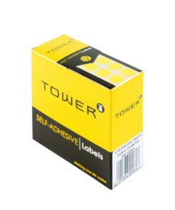 Labels - Colour Coding - Round - 10mm - Yellow - 1 Box - C10Y