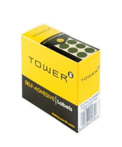 Labels - Colour Coding - Round - 10mm - Green - 1 Box - C10G
