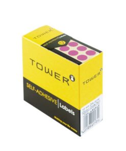 Labels - Colour Coding - Round - 10mm - Pink - 1 Box - C10PI