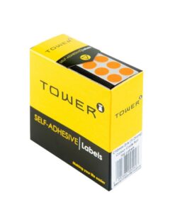 Labels - Colour Coding - Round - 10mm - Fluorescent Orange - 1 Box - C10FO