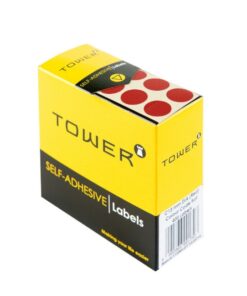 Labels - Colour Coding - Round - 13 mm - Red - 1 Box - C13R