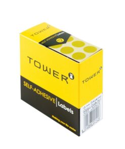Labels - Colour Coding - Round - 13mm - Yellow - 1 Box - C13Y