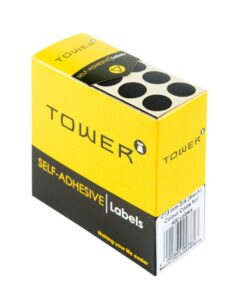 Labels - Colour Coding - Round - 13mm - Black - 1 Box - C13BL