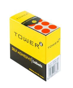 Labels - Colour Coding - Round - 13mm - Fluorescent Red - 1 Box - C13FR