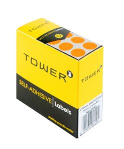 Labels - Colour Coding - Round - 13mm - Fluorescent Orange - 1 Box - C13FO