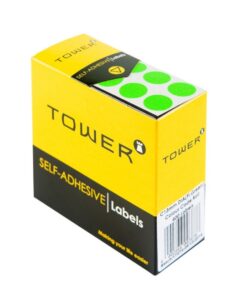 Labels - Colour Coding - Round - 13mm - Fluorescent Green - 1 Box - C13FG