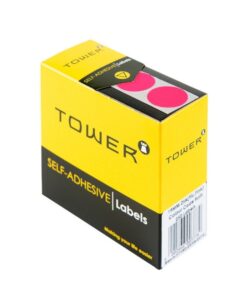 Labels - Colour Coding - Round - 19mm - Fluorescent Pink - 1 Box - C19FP