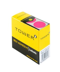 Labels - Colour Coding - Round - 25mm - Fluorescent Pink - 1 Box - C25FP