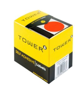 Labels - Colour Coding - Round - 32mm - Fluorescent Red - 1 Box - C32FR