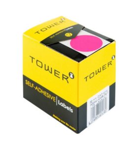 Labels - Colour Coding - Round - 32mm - Fluorescent Pink - 1 Box - C32FP