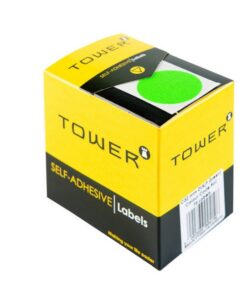 Labels - Colour Coding - Round - 32mm - Fluorescent Green - 1 Box - C32FG