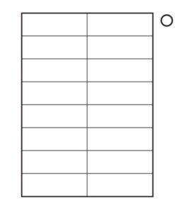 Label - Mailing - A4 Ink or Laserjet Print - 37 x 105mm - White - 1 Box - W101100's