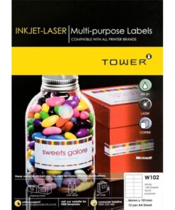 Label - Multi Purpose - A4 Ink or Laserjet Print - 70 x 101mm - White - 1 Box - W103100's