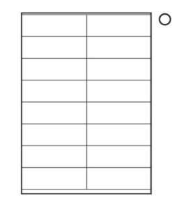 Label - Mailing - A4 Ink or Laserjet Print - 35 x 105mm - White - 1 Box - W111100's
