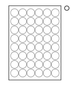 Label - Round - A4 Ink or Laserjet Print - 32mm Ø - White - 1 Box - W116100's