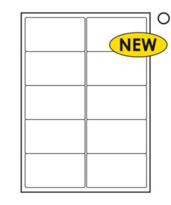 Label - Multi Purpose - A4 Ink or Laserjet Print - 57 x 99mm - White - 1 Box - W119100's