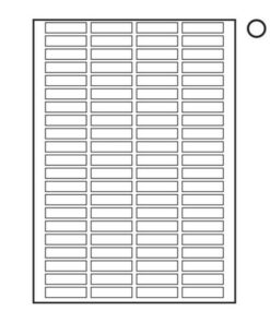Label - Mini - A4 Ink or Laserjet Print - 46 x 11.1mm - White - 1 Box - W225100's