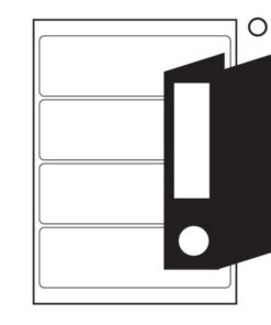 Label - Filing - A4 Ink or Laserjet Print - 200 x 60mm - White - 1 Box - W330100's
