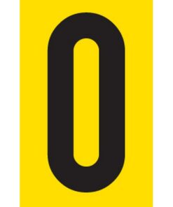 Adhesive Signs – No. 0 - Black-Yellow - 55 x 90mm - SIGNA55-10