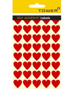 Stickers - Kids - Hearts - 19 mm Diameter - Red - 1 Pack - HEARTSR