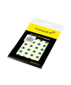 Stickers - Stars - 14 mm Diameter - Green - 1 Pack - STG