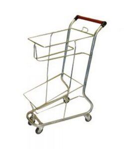 Jumbo Steel Shopping Basket Trolley - Double - DBT