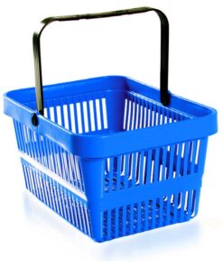 Jumbo Shopping Basket - Plastic - 27L - Colour Options - JB