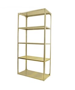 Bolted Shelving Steel Bay 5 Shelves - Uni-Angle - Five Shelf Kit - Painted - 304.8 x 91.4 x 91.4 cm - BS-P-3.0-914-5