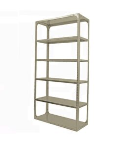 Bolted Shelving Steel Bay 6 Shelves - Uni-Angle - Six Shelf Kit - Painted - 213.4 x 91.4 x 91.4 cm - BS-P-2.1-914-6