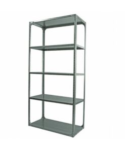 Bolted Shelving Steel Bay 5 Shelves - Uni-Angle - Five Shelf Kit - Galvanised - 182.9 x 91.4 x 30.5 cm - BS-G-1.8-305-5