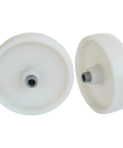 Castor Replacement Wheel with Bush - Nylon - White - 100mm ⌀ - Pack of 2 - N100 - MOQ 200
