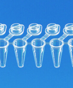 PCR tubes 0.15 ml, PP 8-strips, with lid, low profile RT PCR, pack of 120