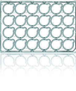 Plate 24-well BRANDplates® PS, cellGrade plus surface, with lid, single packed, pack of 10