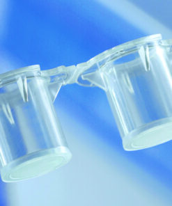 Insert strips of 4 BRANDplates® PS, cellGrade plus surface, even walls, sterile, PC membrane, 1,0µm, pack of 12