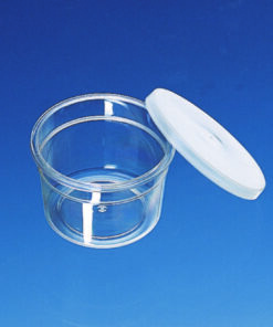 Jars 25 ml, PS, with snap-on lid PE-LD, conical form, PU=1000