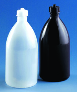 Bottles, 500 ml, LDPE, for Schilling burette, GL 25, with closure