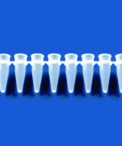 8 PCR tube strips, 0.2 ml, white without caps, pack of 125