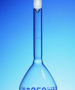 Measuring flask 1000 ml, NS 24/29 blue grad., cl.A, USP, CoC, glass stopper, Borosilicate 3.3
