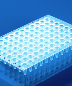 PCR-plates 96-well w/o frame, Low Profile, clear, blue coding, pack of 50
