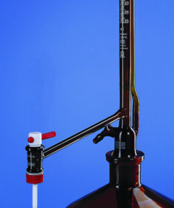Titration apparatus amber glass 25ml.in 0, 1 ml.without Bottle without intermediate stopcock, NS-PTFE-plug