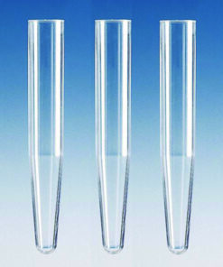 Sediment tubes, PS, PLASTIBRAND, with conical base, pack of 2000, 16x105mm