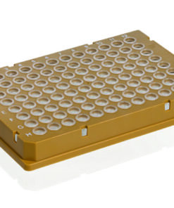 PCR-plate 96-well, PC/PP rigid 96-W full skirt. clear W ye FR pack of 50