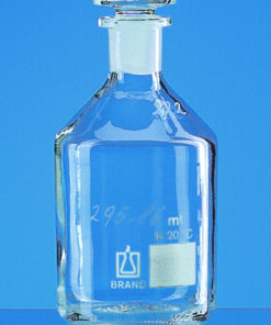 Oxygen flask, Winkler, soda-lime glass 100-150 ml, with glass stopper NS 14/23