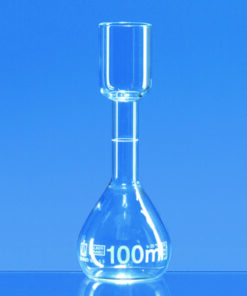 Volumetric flasks cap. 200 ml appr. Kohlrausch, DURAN, SILBERBRAND, class B