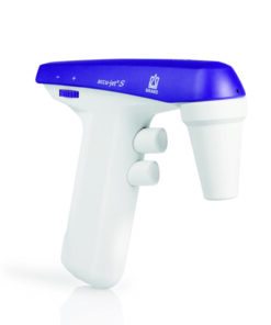 Pipette controller accu-jet® S for 0,1 - 200 ml pipette, amethyst, w/o universal power supply unit wall support +2 spare membrane filters 0.2 µm,ster