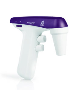 Pipette controller accu-jet® S for 0,1 - 200 ml pipette, berry, w/o universal power supply unit wall support +2 spare membrane filters 0.2 µm,ster