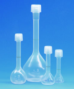 Measuring flask, PFA, PLASTIBRAND®, class A, 25ml, with screwcap GL 18