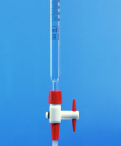 Compact burette Economy SB, PTFE stopcock, 25:0.1 ml, PP tip, Boro 3.3