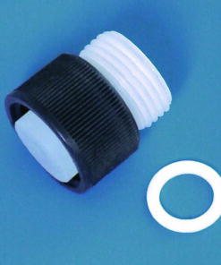 Adapter for discharge tube for seripettor®, with flat PTFE seal