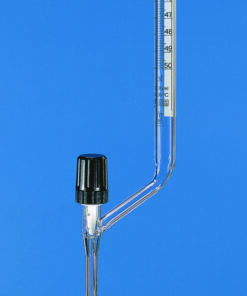 Burettes, side valve stopcock with safety device